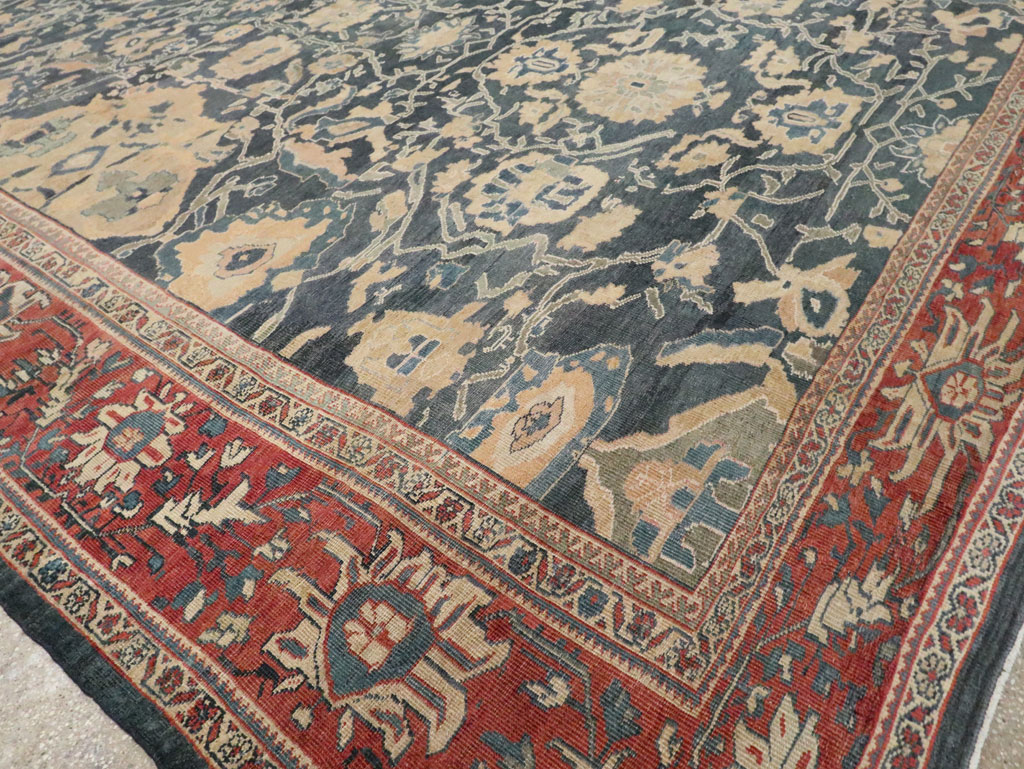 Antique Persian Mahal Carpet, No.28212 - Staging