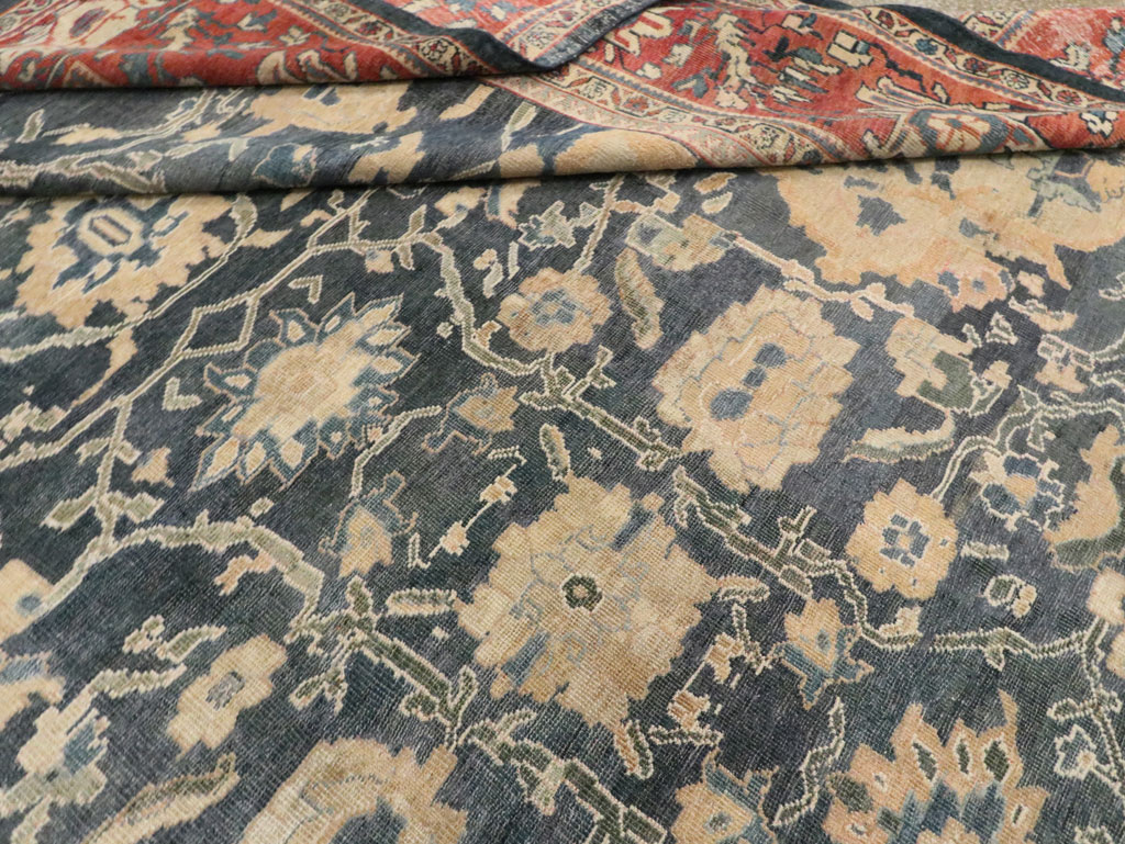 Antique Persian Mahal Carpet, No.28212 - Staging