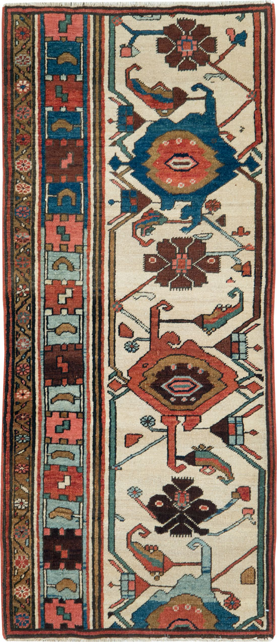 Antique Persian Serapi Wagireh Sampler Rug, No.28230 - Staging