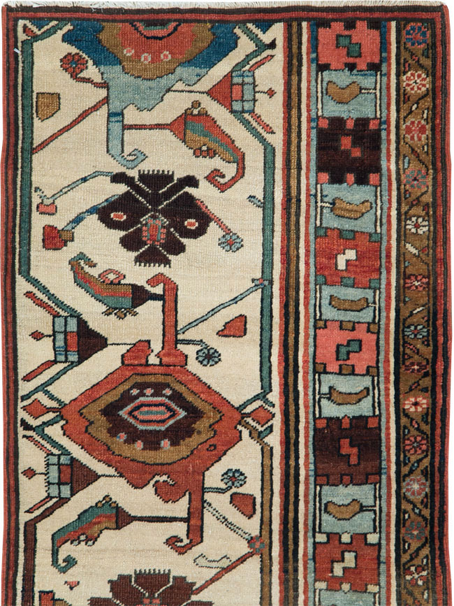 Antique Persian Serapi Wagireh Sampler Rug, No.28230 - Staging