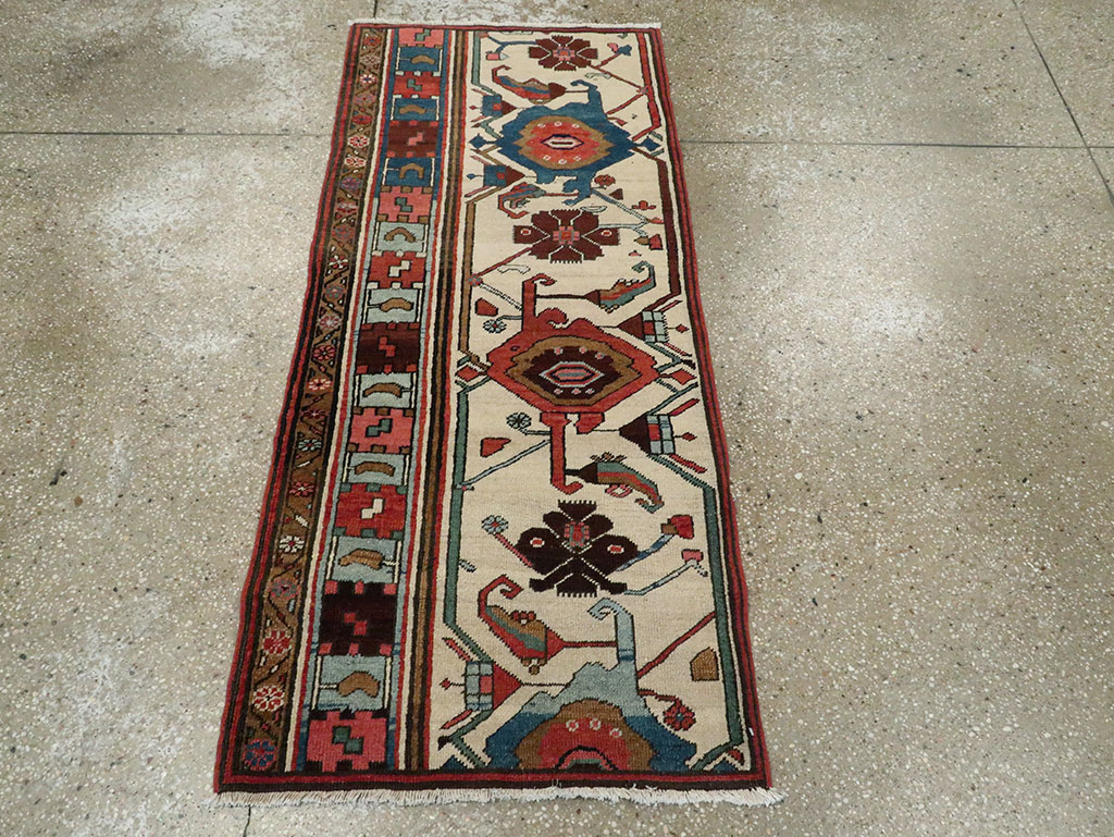 Antique Persian Serapi Wagireh Sampler Rug, No.28230 - Staging