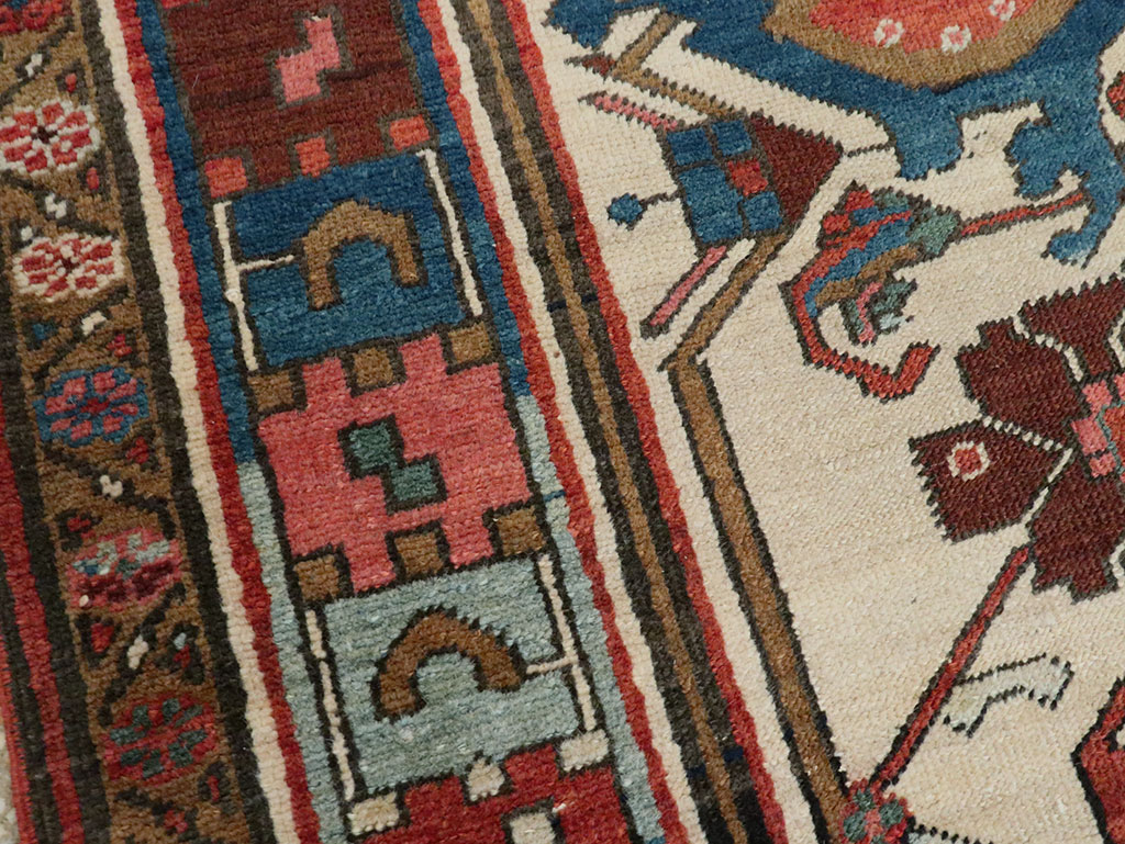 Antique Persian Serapi Wagireh Sampler Rug, No.28230 - Staging
