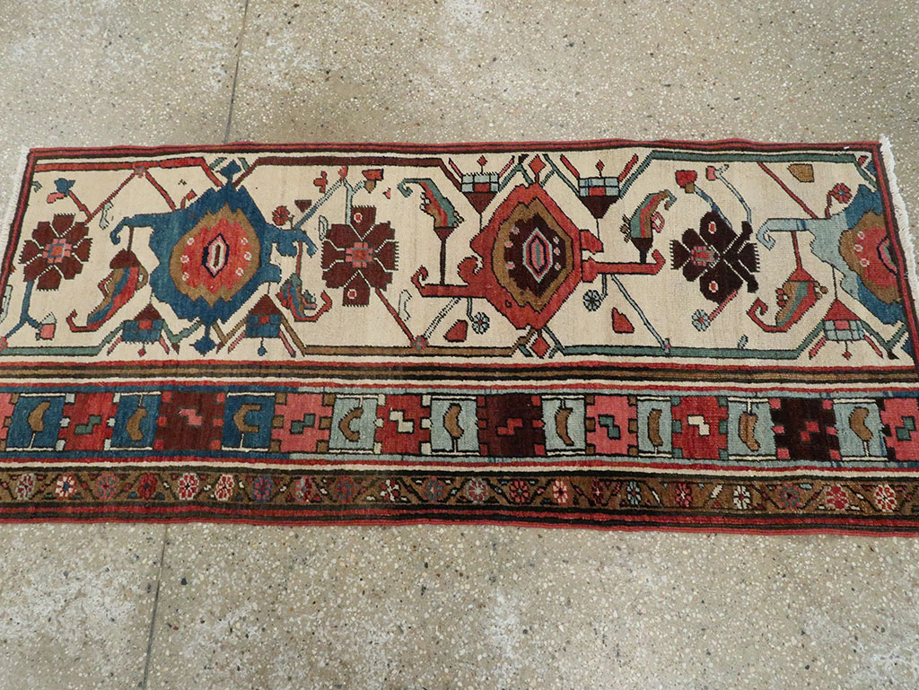 Antique Persian Serapi Wagireh Sampler Rug, No.28230 - Staging