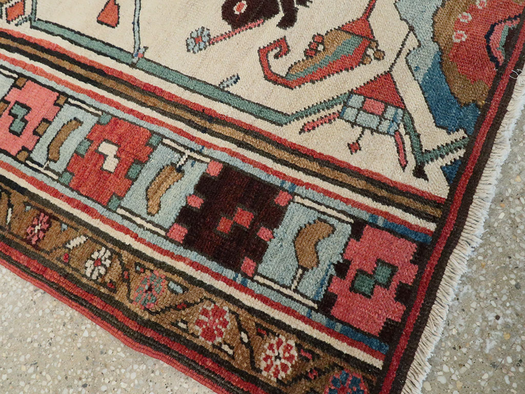 Antique Persian Serapi Wagireh Sampler Rug, No.28230 - Staging