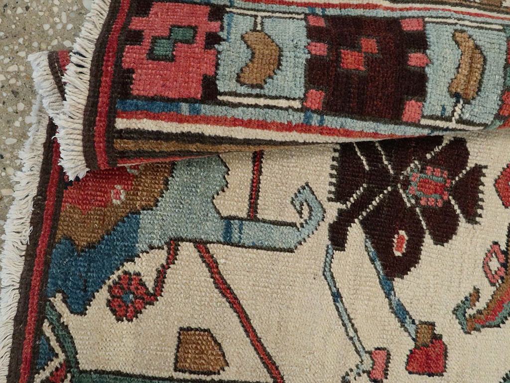 Antique Persian Serapi Wagireh Sampler Rug, No.28230 - Staging