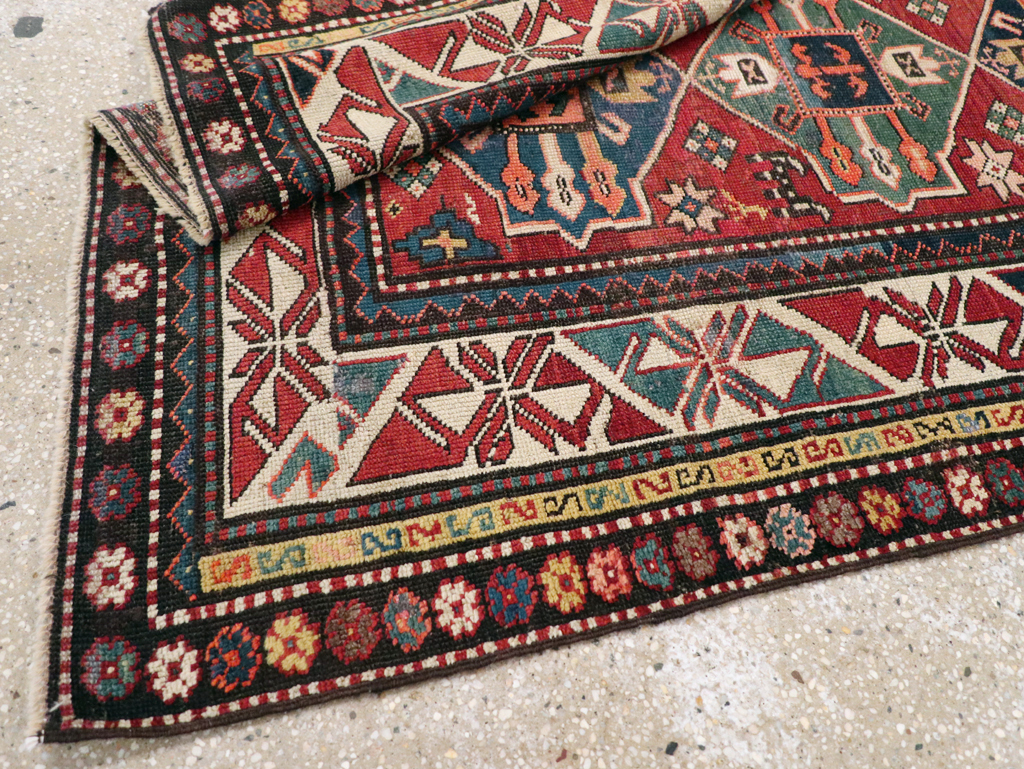 Antique Caucasian Kazak Rug, No.28233 - Staging