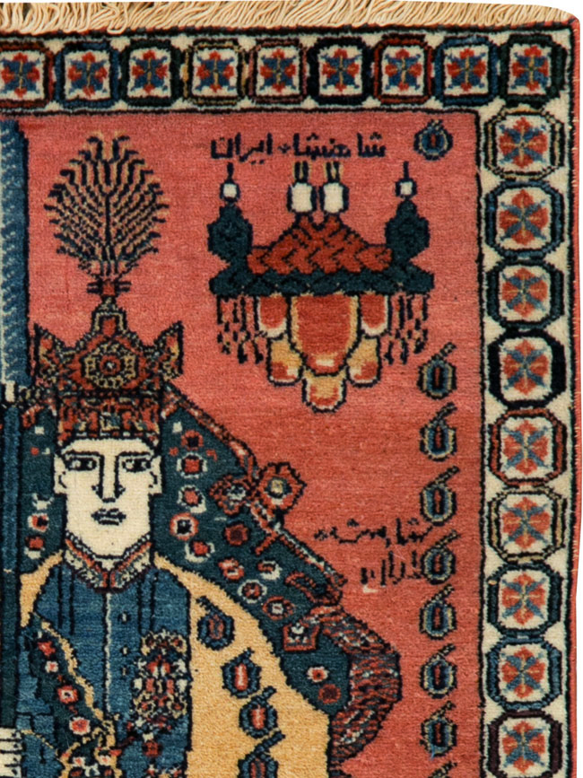 Persian Pictorial Shiraz Rug, No.28241 - Staging