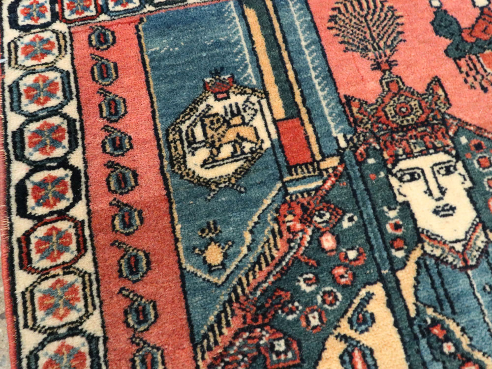 Persian Pictorial Shiraz Rug, No.28241 - Staging