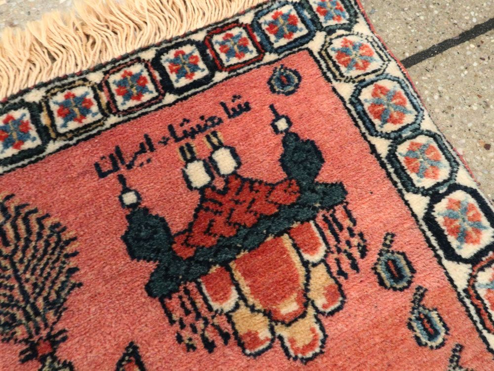Persian Pictorial Shiraz Rug, No.28241 - Staging