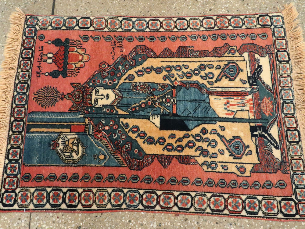 Persian Pictorial Shiraz Rug, No.28241 - Staging