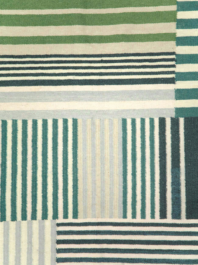 Modern Turkish Flatweave Accent Rug, No.28242 - Staging