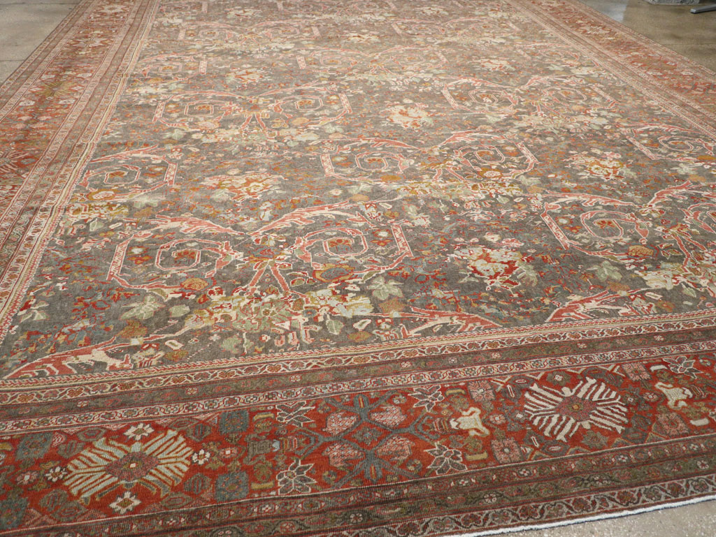 Antique Persian Mahal Oversize Carpet, No.28244 - Staging