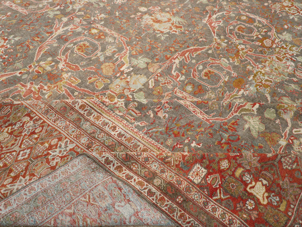 Antique Persian Mahal Oversize Carpet, No.28244 - Staging
