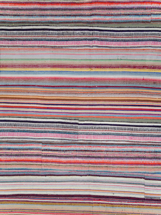 Vintage Turkish Flatweave Large Room Size Carpet, No.28250 - Staging