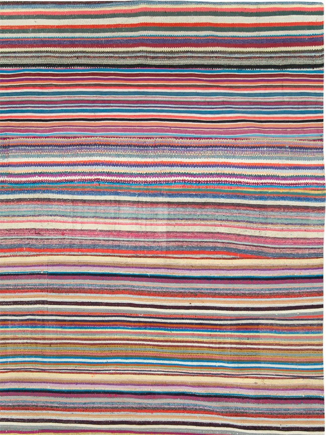 Vintage Turkish Flatweave, No.28251 - Staging