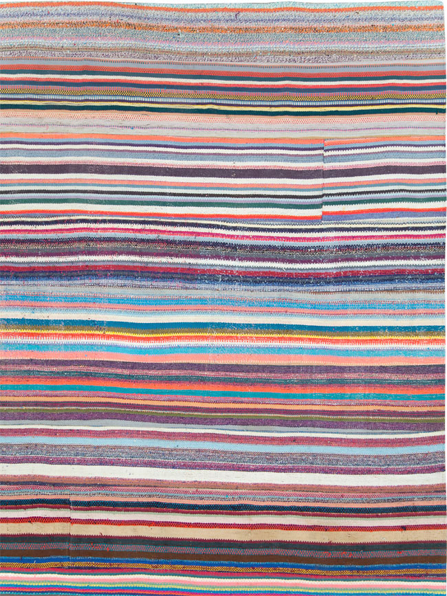 Vintage Turkish Flatweave, No.28252 - Staging