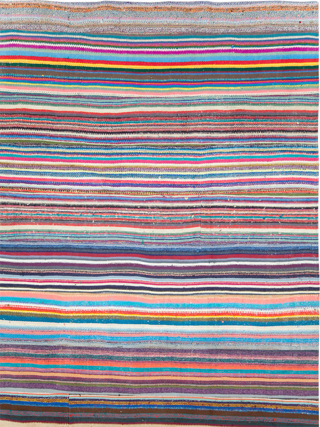 Vintage Turkish Flatweave, No.28252 - Staging