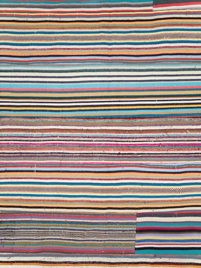 Modern Turkish Flatweave Room Size Carpet, No.28257 - Staging