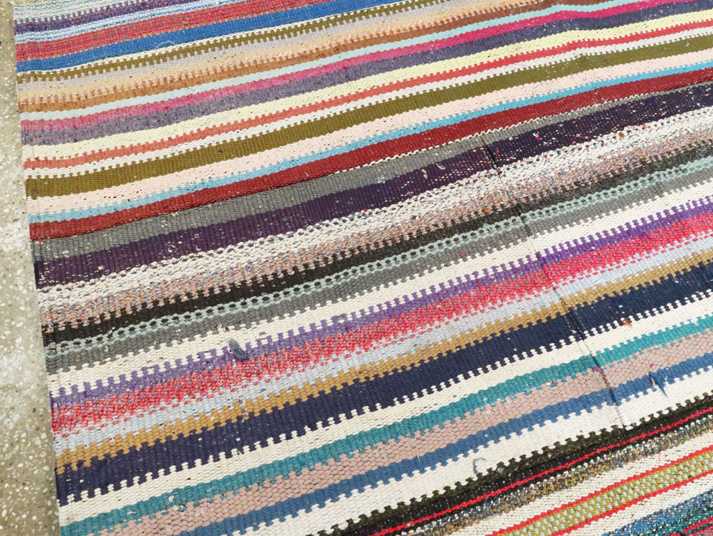 Modern Turkish Flatweave Room Size Carpet, No.28257 - Staging