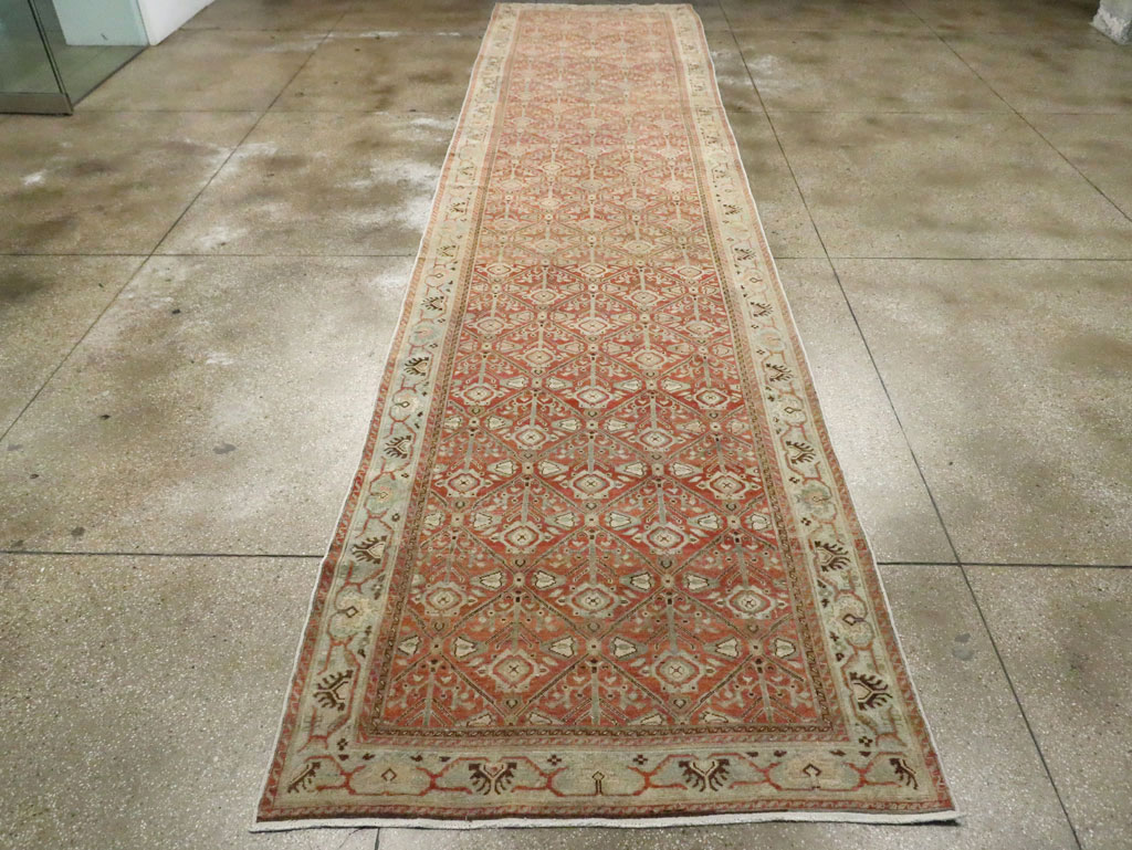 Antique Persian Malayer Wide Gallery Runner, No.28258 - Staging