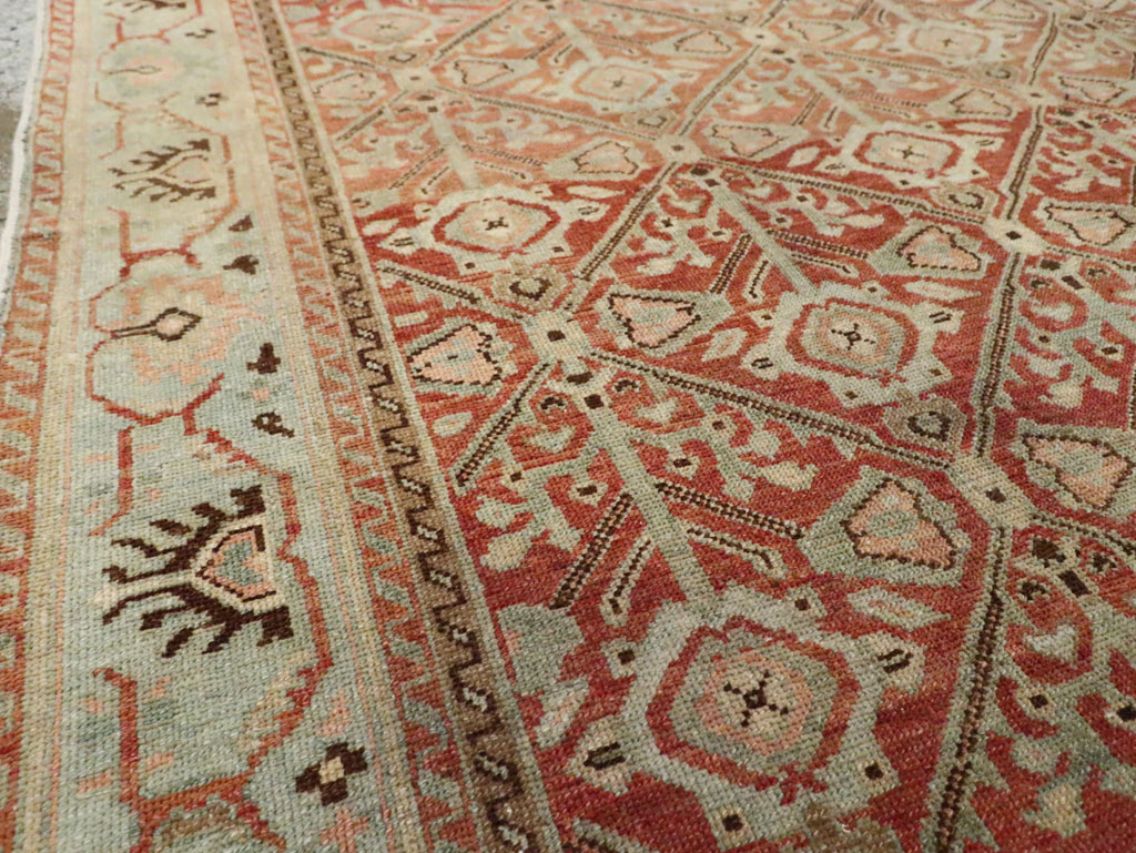 Antique Persian Malayer Wide Gallery Runner, No.28258 - Staging