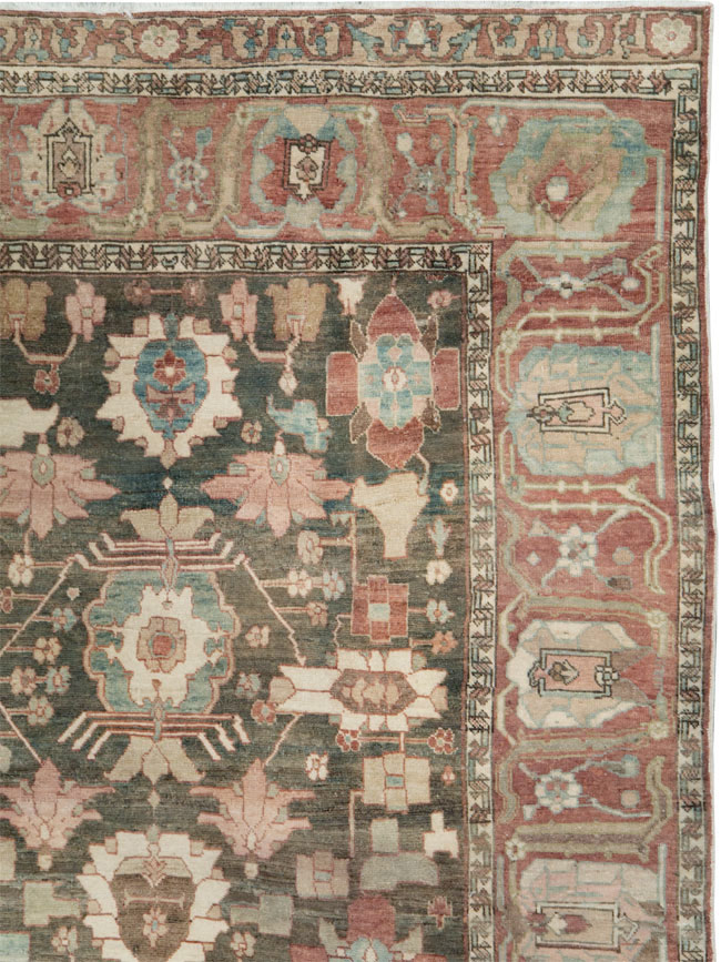 Antique Persian Bakhitari Carpet, No.28259 - Staging