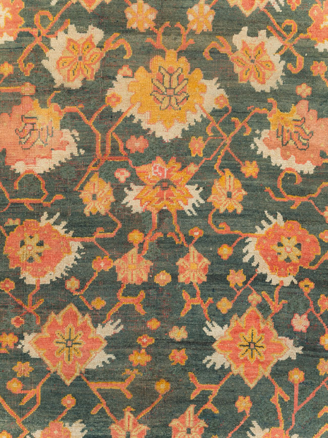 Antique Turkish Oushak Carpet, No.28266 - Staging