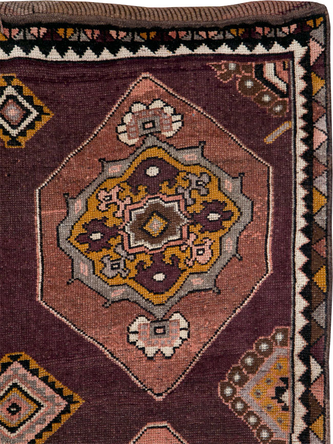 Vintage Turkish Anatolian Long Gallery Carpet, No.28269 - Staging