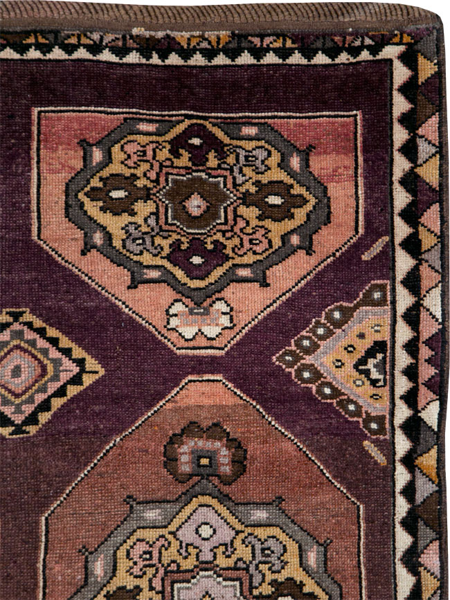 Vintage Turkish Anatolian Long Gallery Carpet, No.28269 - Staging