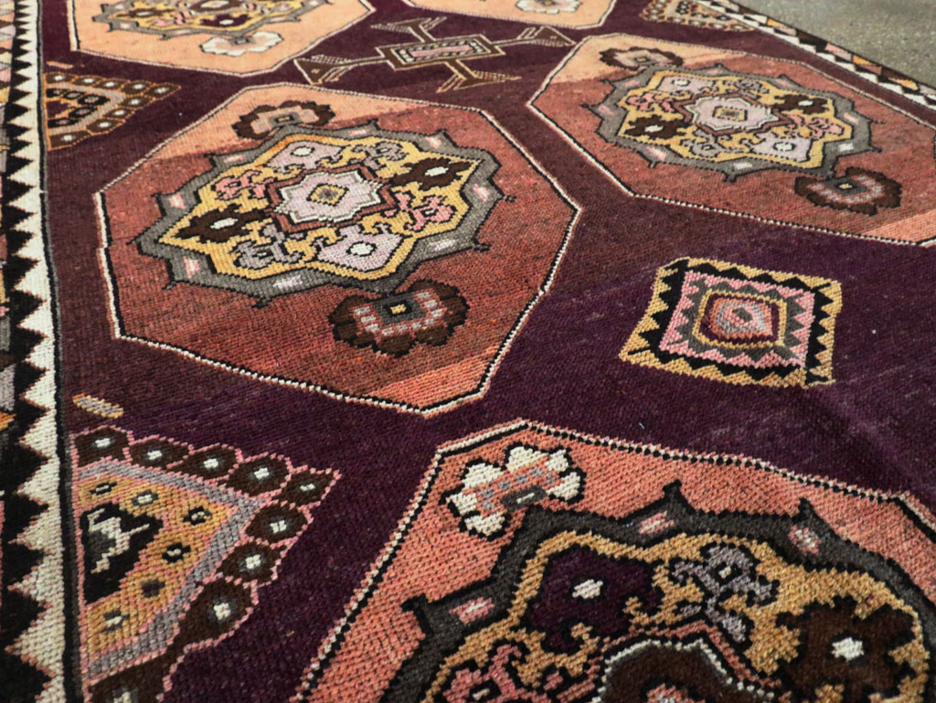 Vintage Turkish Anatolian Long Gallery Carpet, No.28269 - Staging