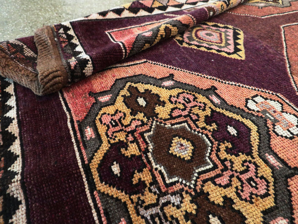 Vintage Turkish Anatolian Long Gallery Carpet, No.28269 - Staging