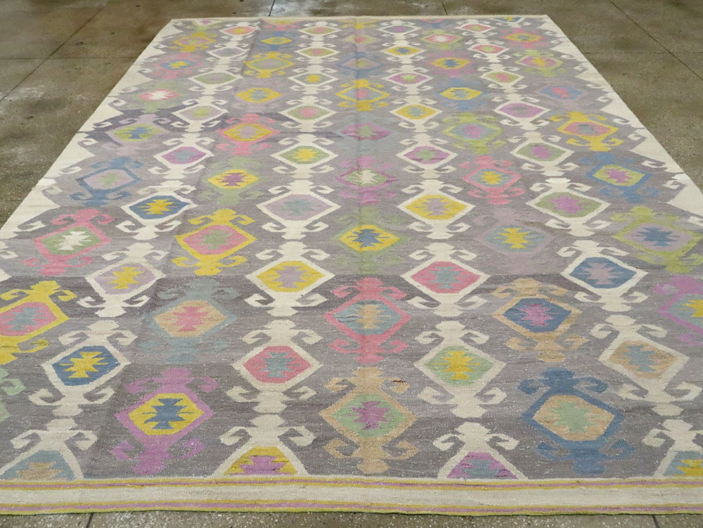 Modern Turkish Flatweave, No.28276 - Staging