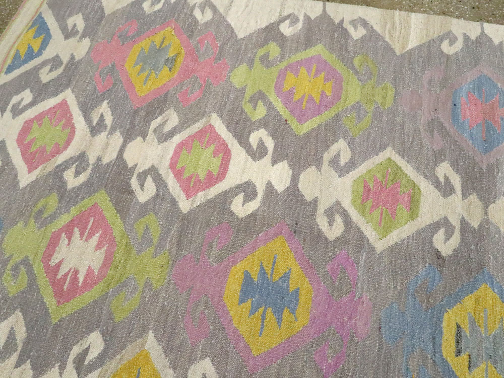 Modern Turkish Flatweave, No.28276 - Staging