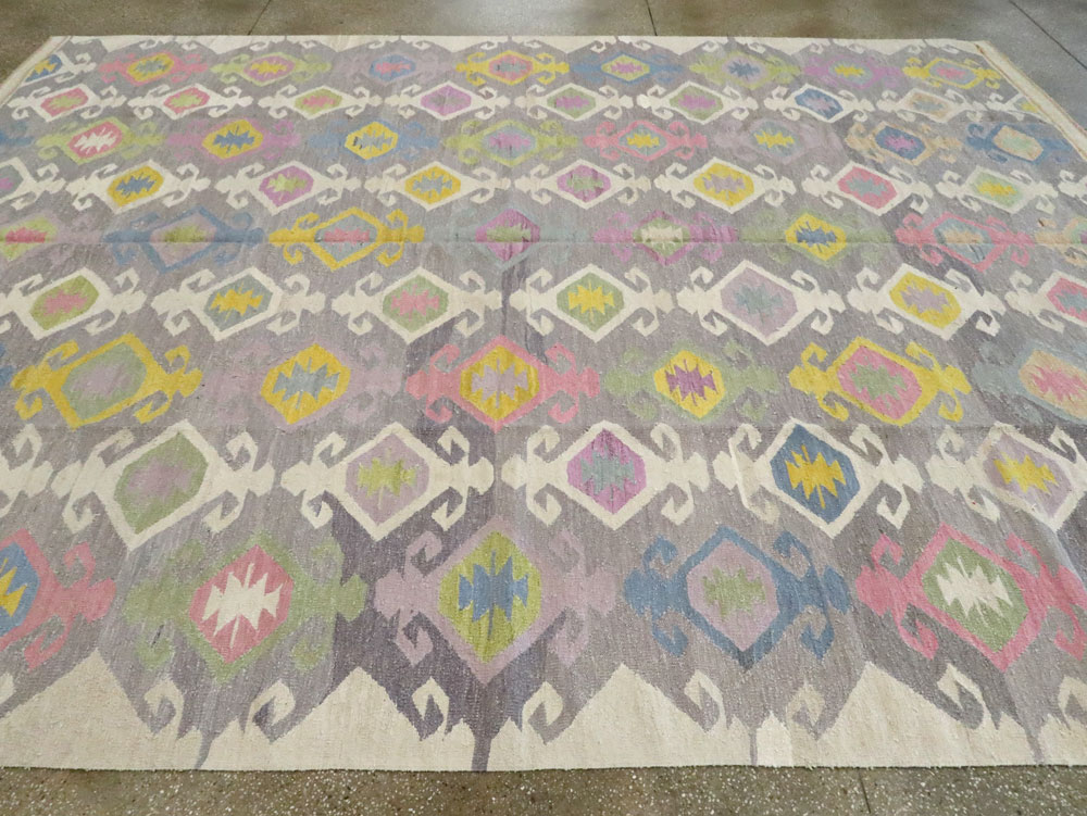 Modern Turkish Flatweave, No.28276 - Staging