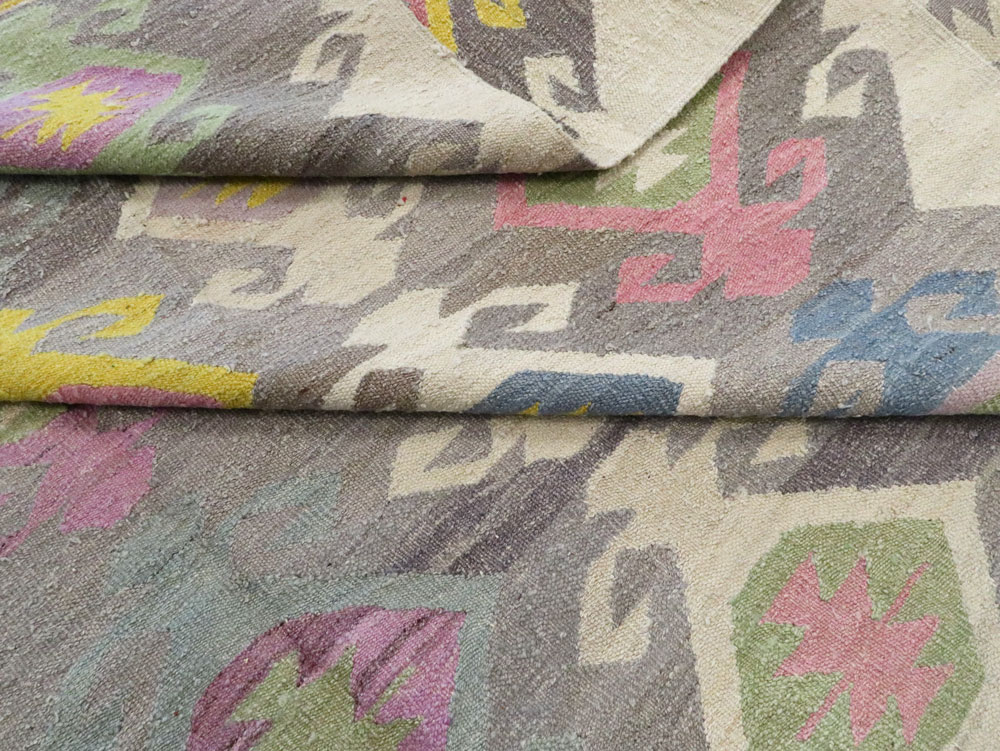 Modern Turkish Flatweave, No.28276 - Staging