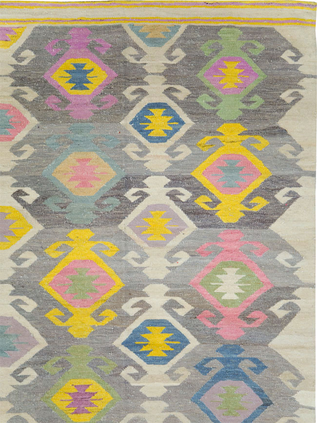 Modern Turkish Flatweave, No.28276 - Staging