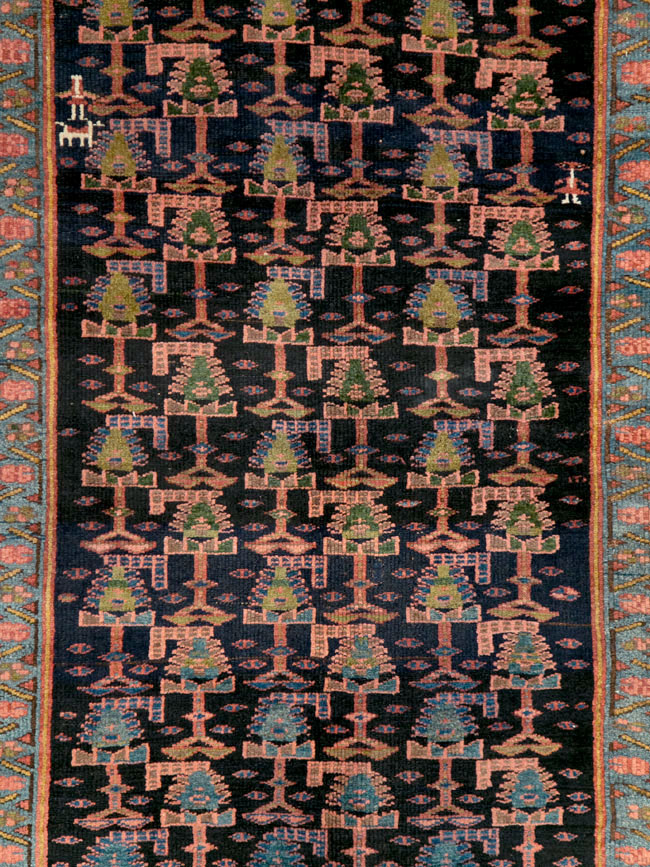 Antique Kurd Bidjar Gallery Carpet, No.28279 - Staging