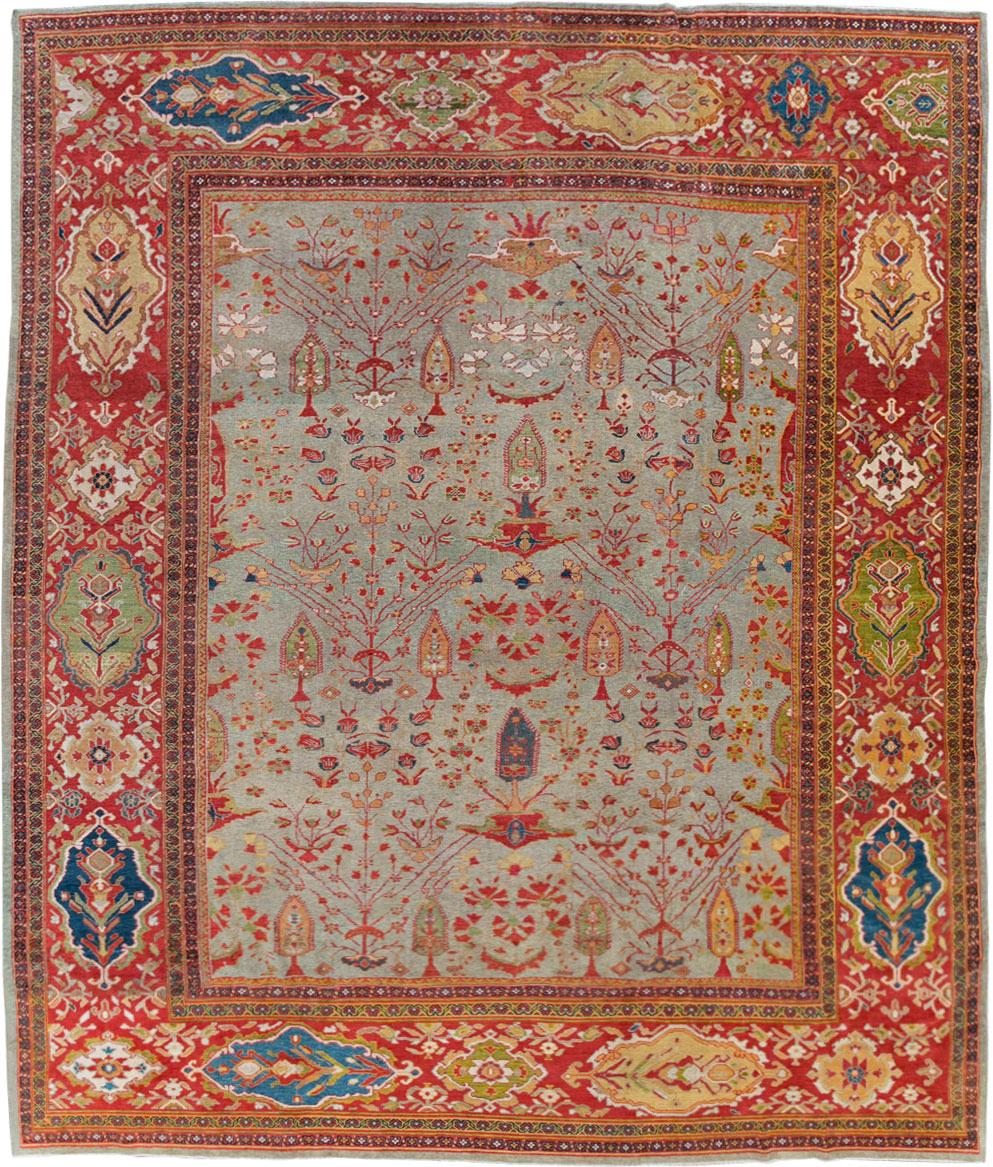 Antique Persian Mahal Carpet, No.28281 - Staging