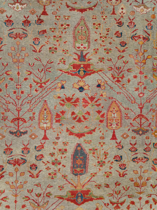 Antique Persian Mahal Carpet, No.28281 - Staging