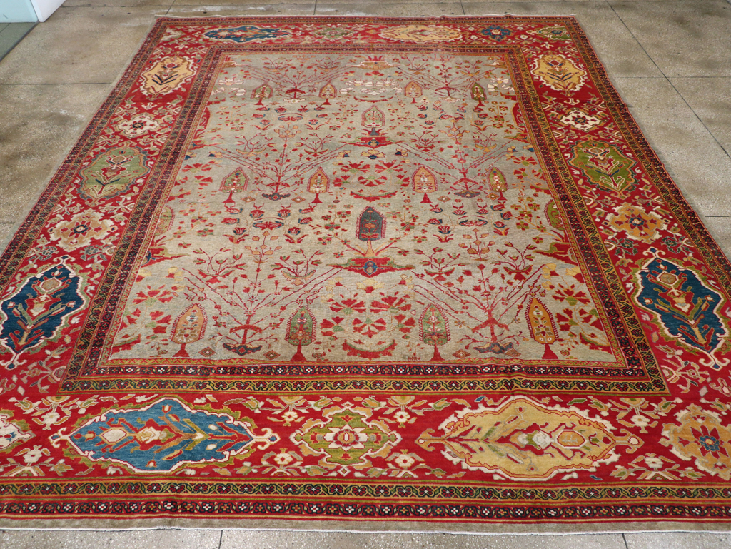 Antique Persian Mahal Carpet, No.28281 - Staging