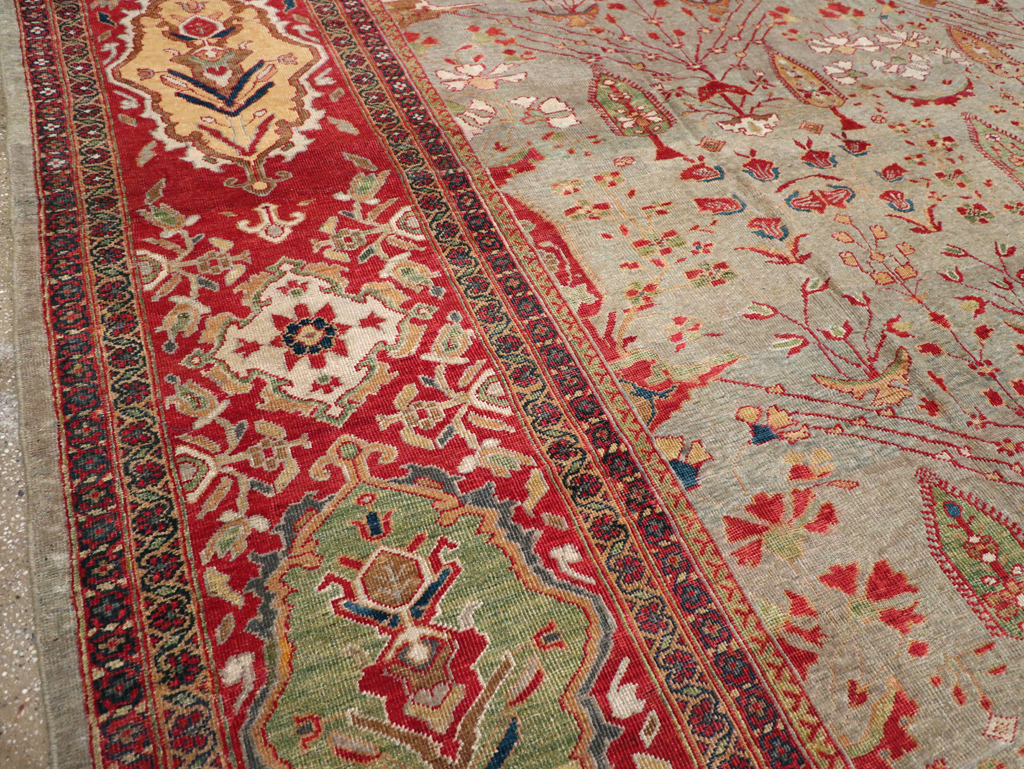 Antique Persian Mahal Carpet, No.28281 - Staging
