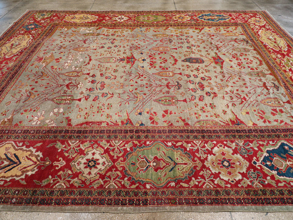 Antique Persian Mahal Carpet, No.28281 - Staging