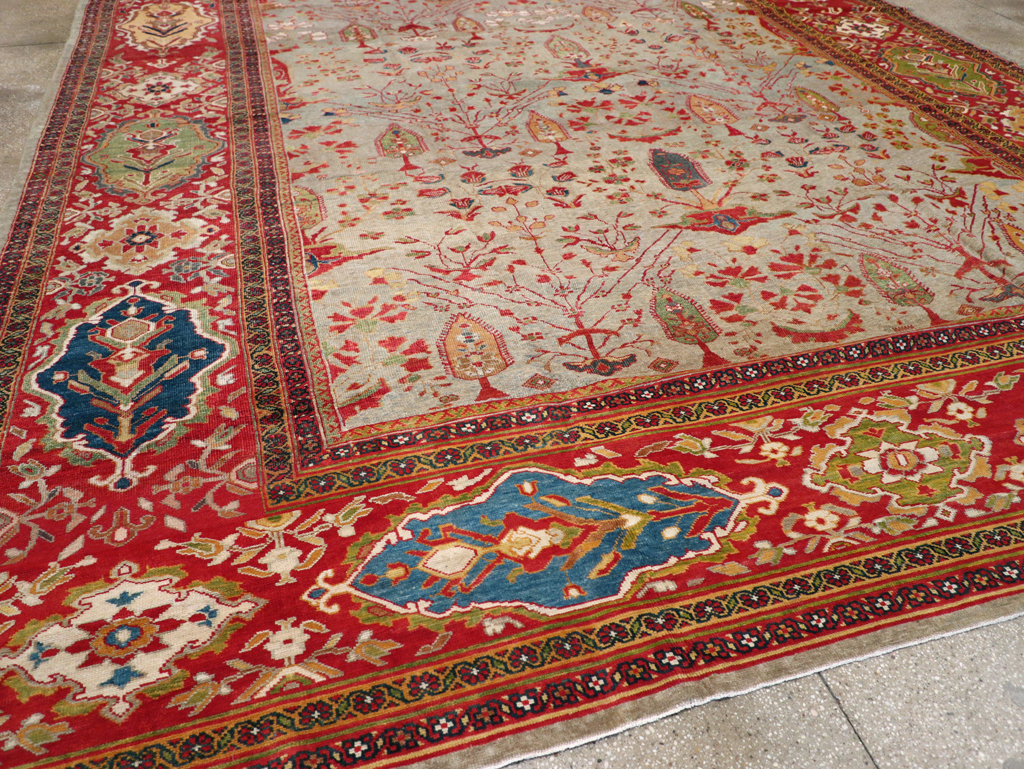 Antique Persian Mahal Carpet, No.28281 - Staging