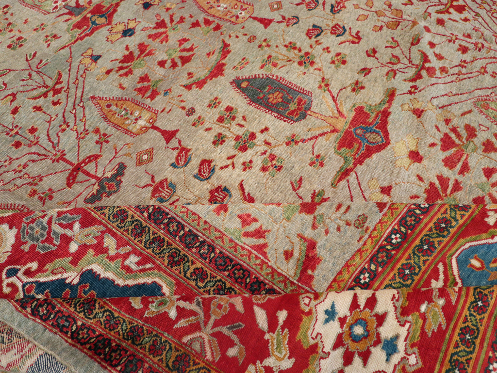 Antique Persian Mahal Carpet, No.28281 - Staging