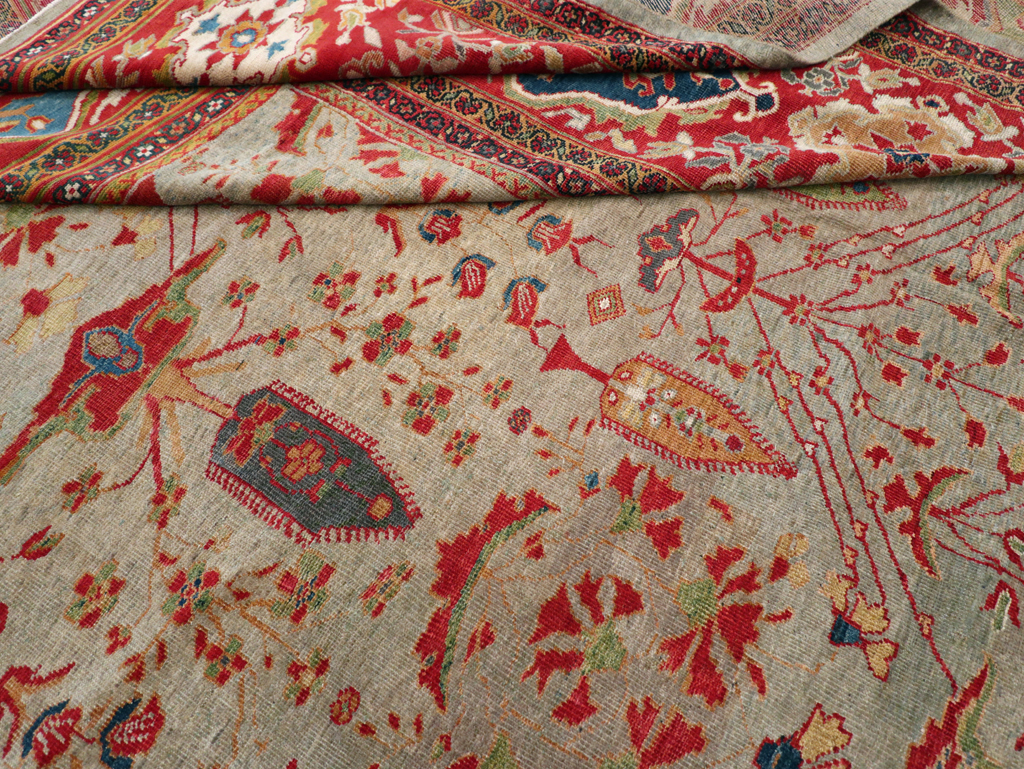 Antique Persian Mahal Carpet, No.28281 - Staging