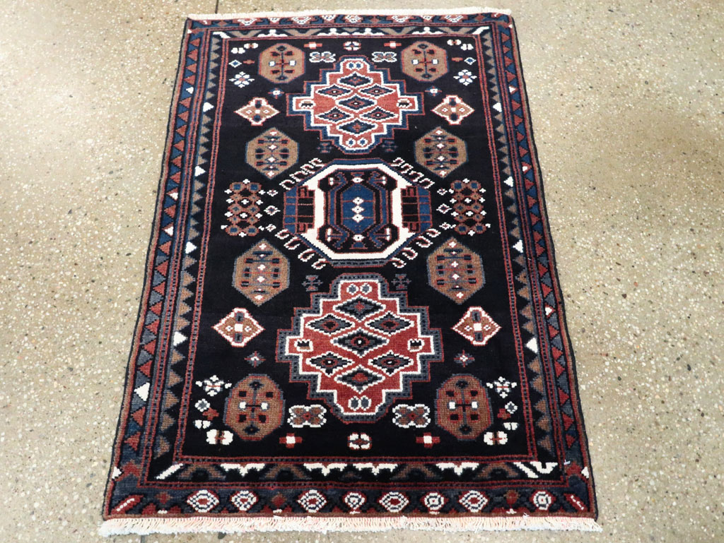 Vintage Persian Malayer Rug, No.28285 - Staging
