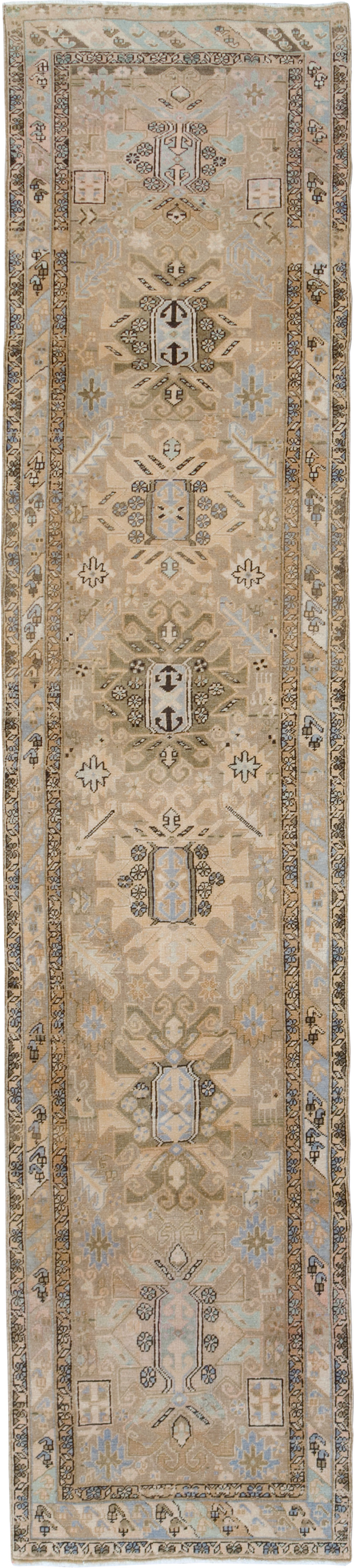Vintage Persian Heriz Runner (Pair: 1 of 2), No.28293 - Staging