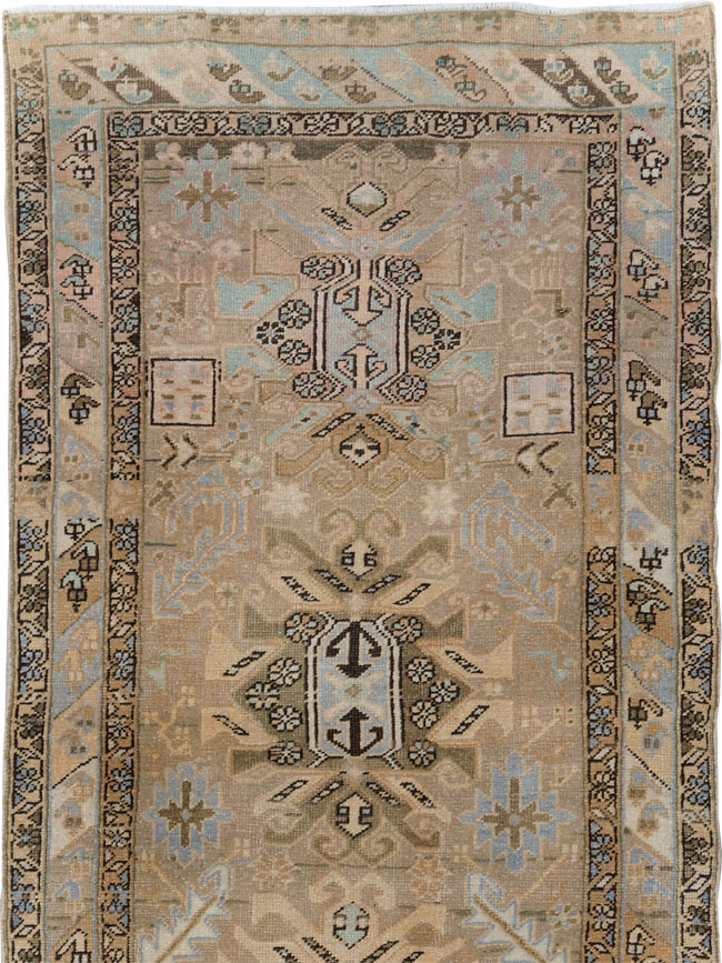 Vintage Persian Heriz Runner (Pair: 1 of 2), No.28293 - Staging