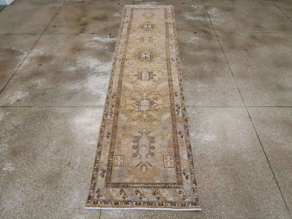 Vintage Persian Heriz Runner (Pair: 1 of 2), No.28293 - Staging