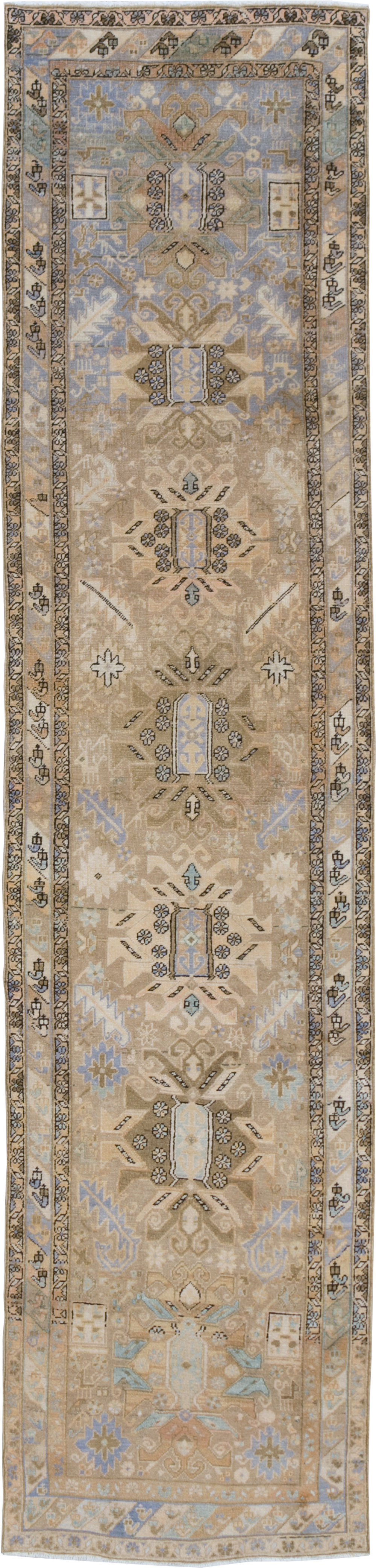 Vintage Persian Heriz Runner (Pair: 2 of 2), No.28294 - Staging